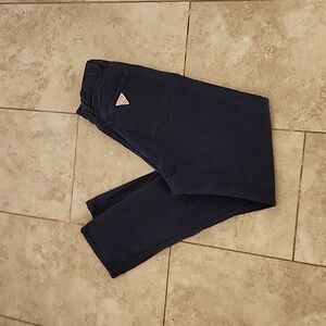 GUESS Jeans Women's  Deep BLUE Triangle Patch Made In USA. VINTAGE!